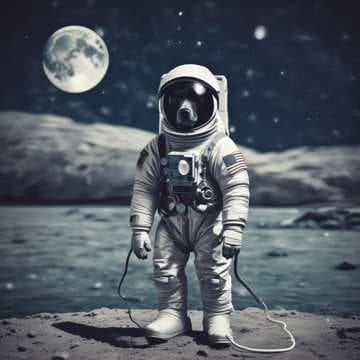 dog go to moon