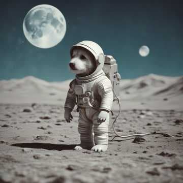 dog go to moon